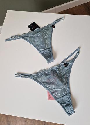 Трусики танга стринги бирюзовые hunkemoller l xl 40 42