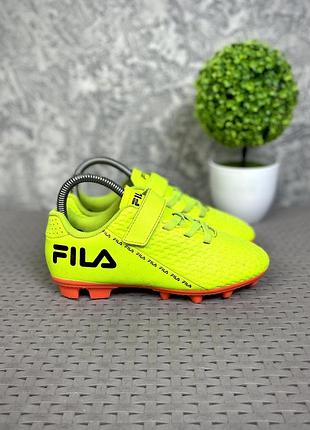 Fila бутсы сороконожки копы 33 размер детские салатовые футбольные