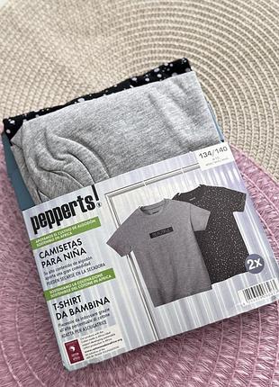 Комплект футболок pepperts, 2 футболочки в комплекті, 134/140см, 8-10 років