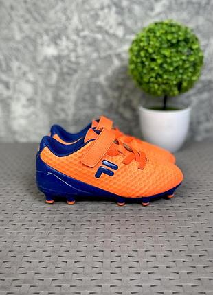 Fila бутсы сороконожки копы 30 размер детские футбольные яркие