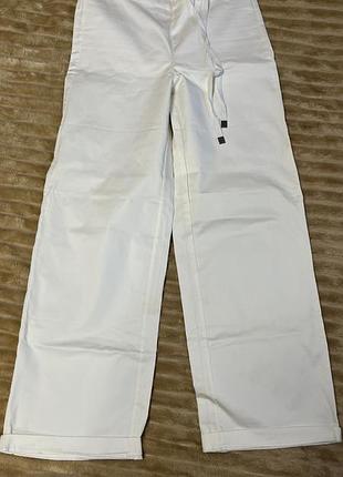 Широкі штани білі xs-s