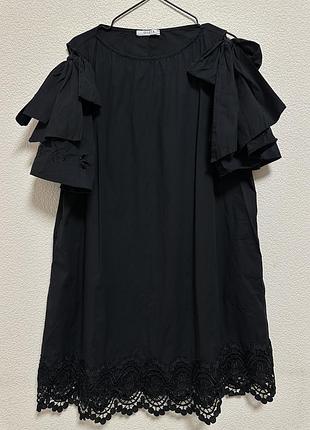 Елегантна чорна сукня gizia з мереживом