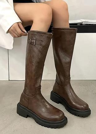 Распродажа сапоги стрейч, термо подкладка, 26 см стельки.