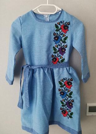 Українська  сукня вишиванка на дівчинку