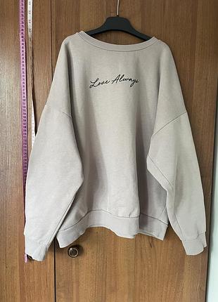 Світшот беж худі овер з написом