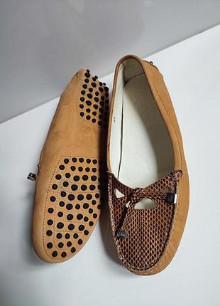 Кожаные мокасины лоферы от tods tod's замшевая кожа италия ➡️ 39р/стелька 25,5см