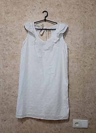 100% хлопковое платье из прошвы