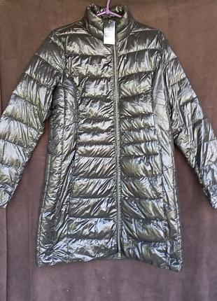 Куртка чёрная удлиненная стограмовка, eur m, 40/42