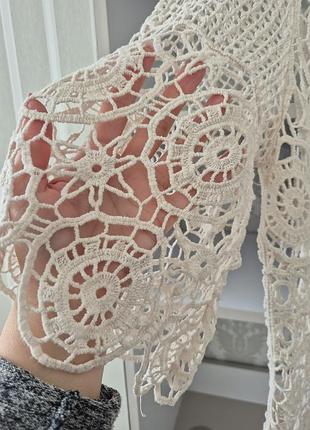 Женская ажурная кофточка / туника 3