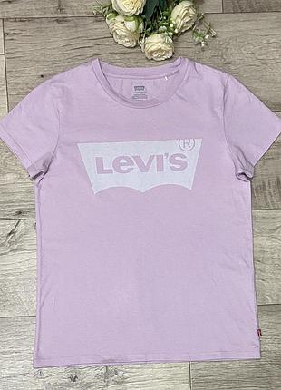Лиловая футболка levi’s, р.s-m