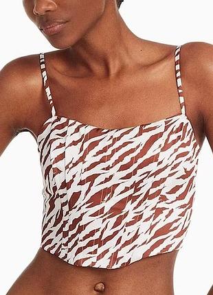 Сатиновый корсет bershka s-m кроп топ тренд