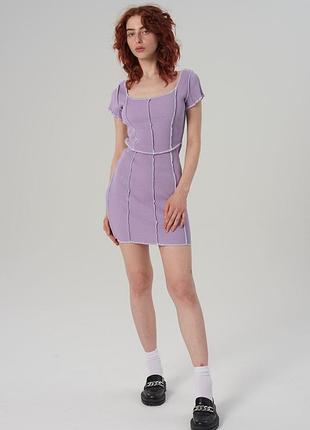 Сукня лілова в рубчик milk it р.m/l