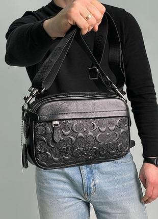 Чоловіча шкіряна сумка кросс-боді coach