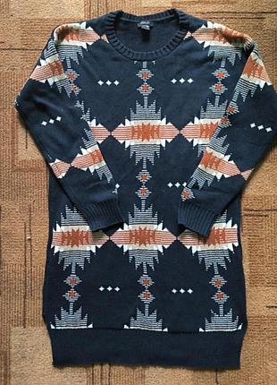 Платье свитер темно синего цвета