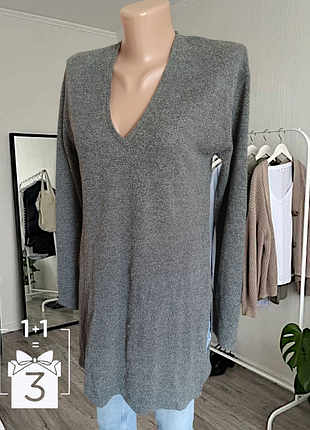🥰 длинный джемпер с разрезами zara
