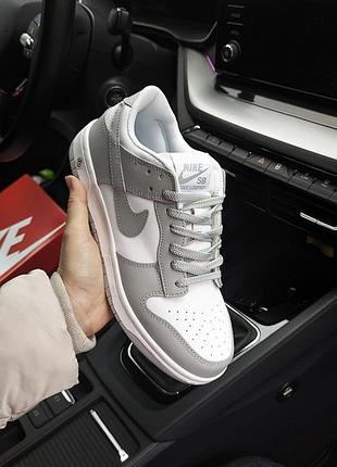 Кросівки nike  dunk low retro білі з сірим 🔥
(жіночі/чоловічі)