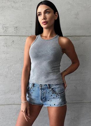 Женская майка рубчик туречки