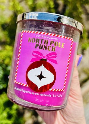Свічка на 1 гніт north pole punch від bath&body works