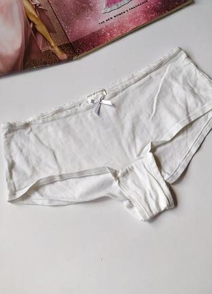 Белые коттоновые трусики h&m, eur 36 s