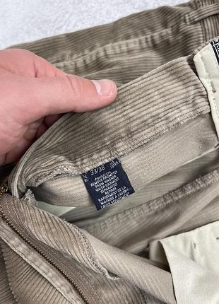 Кавові вінтажні вельветові брюки polo ralph lauren, вінтаж, оригінал, коричневі, поло ральф лорен10 фото