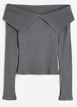 Топ зі спущеними плечима h&m