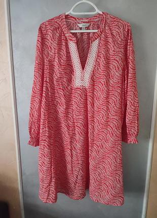 Легкое коттоновое платье платье платье туника пляжное m&amp;s marks and spencer