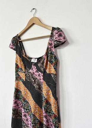 Меди платье из натуральной ткани с разрезом asos🌿