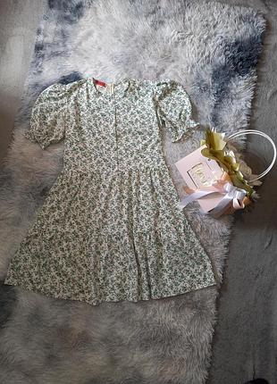 Красивое летнее платье сарафан в цветочный принт 48 р