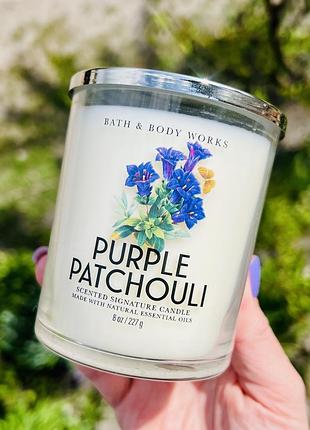 Свічка на 1 гніт purple patchouli від bath&body works