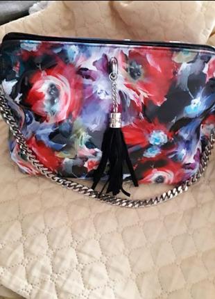 Сумка клатч шкіряна лакова