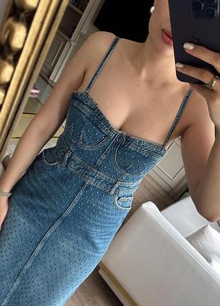 Джинсовий сарафан zara 2