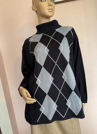 Прымный трикотажный гольф/ l- 3 xl/ brend c& a