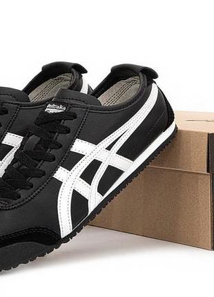 Женские кроссовки asics onitsuka tiger mexico 66 black white 36-37-38-39-40-41