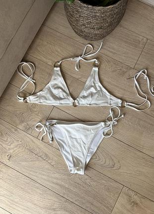 Купальник h&m білий з переливом