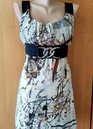 Женский сарафан мини на бретелях,р.s.
