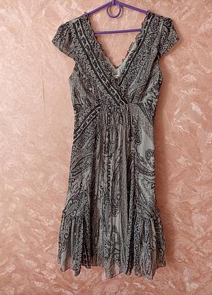 Платье летнее платье миди серое