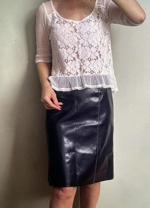 Юбки из эко кожи
