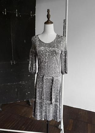 Marimekko vaapukka viscose dotted 3/4 sleeve a-line knee length dress жіноча, коротка сукня