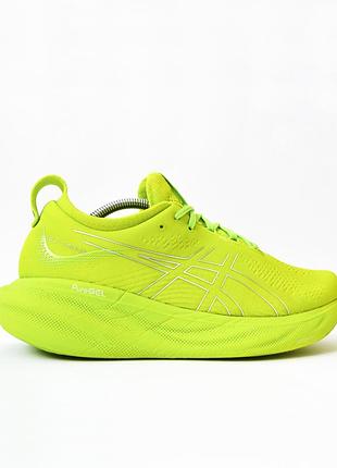 Брендові оригінальні бігові кросівки asics gel-nimbus 25 lime, 28.5 см