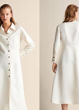 Лляна сукня сорочка massimo dutti з нової колекції