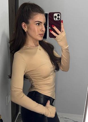 ❗️ 4 кольори ❗️ жіночий асиметричний лонгслів дайвінг кофта