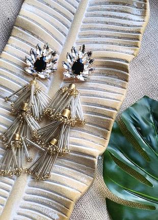 Распродажа!!️невероятные серьги висящие люстры в маменках