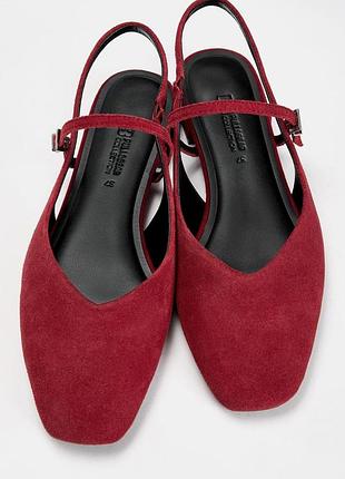 Босоніжки pull&bear з натуральної замші