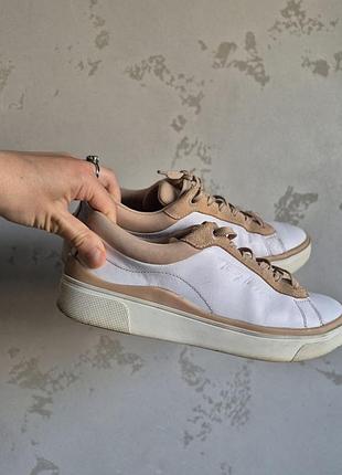 Белые с бежевым оригинальные кеды крипперы кроссовки tommy hilfiger,р.39-25-25.5 см