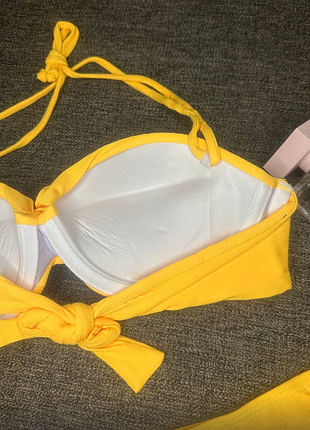 Раздельный купальник бандо пушап мелкий рубчик 4 цвета atlantic 899хф