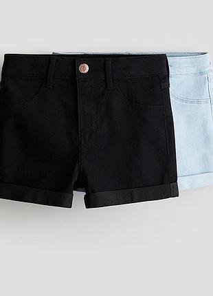 12-13/13-14 лет h&amp;m новый фирменный набор из 2 джинсовых шорт джинсовые шорты девочке подлетка