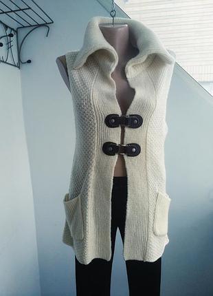 Стильний жилет пальто теплий вовна m-l xl