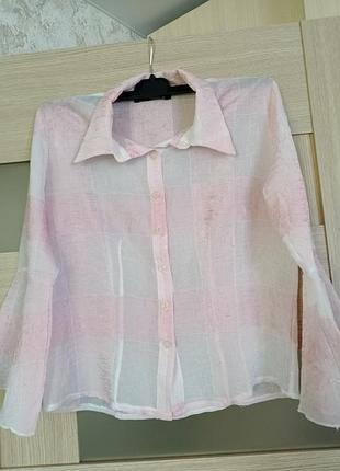 Продам блузу нежного розово-белого цвета