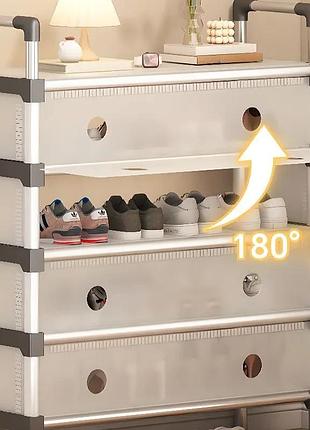 Полиця для взуття sklm-31-lt6205 4 полиці метал + пластик