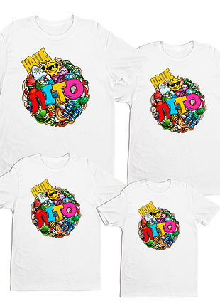 Футболки push it фемили лук family look для всей семьи «наше лето»